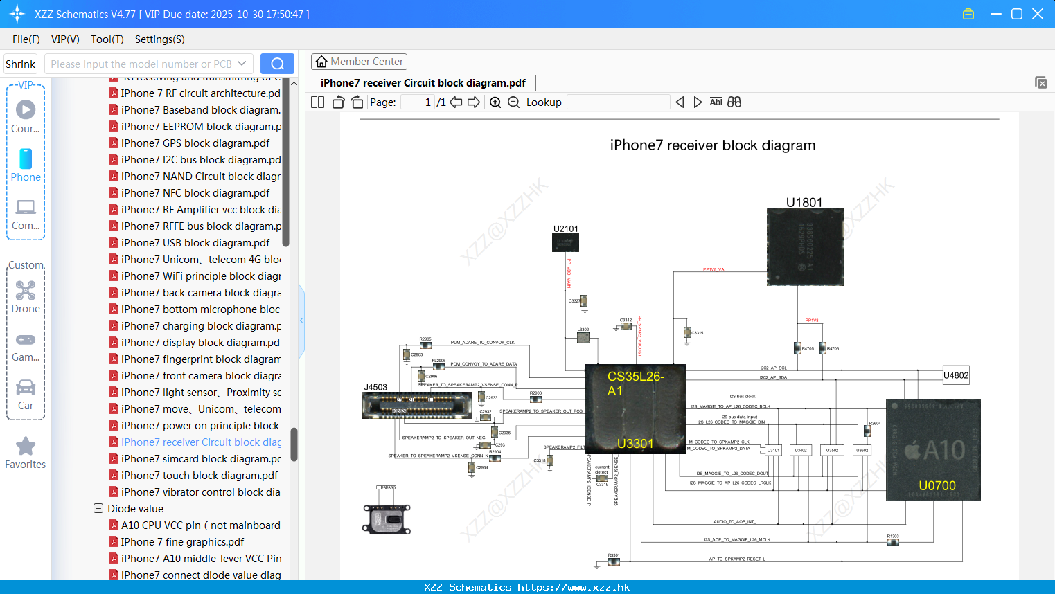 IPhone7 Receiver Circuit Block Diagram